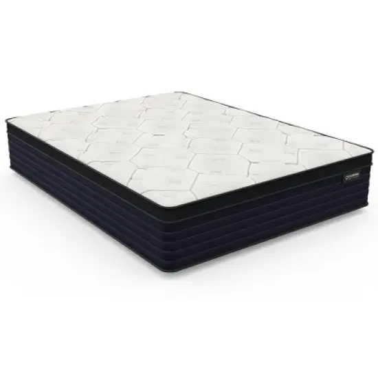NicBex 14 Inch Hybrid Mattress for a Cool Sleep,Fiberglass Free,Pressure Relief,Firm Feel Mattresses,White+Black image {5}