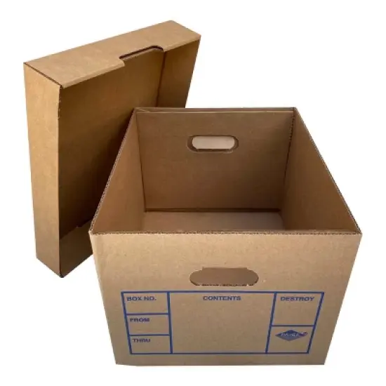 UBMOVE File Moving Boxes 200# Strength, Small, 15" x 12" x 10", 4 Pack image {5}
