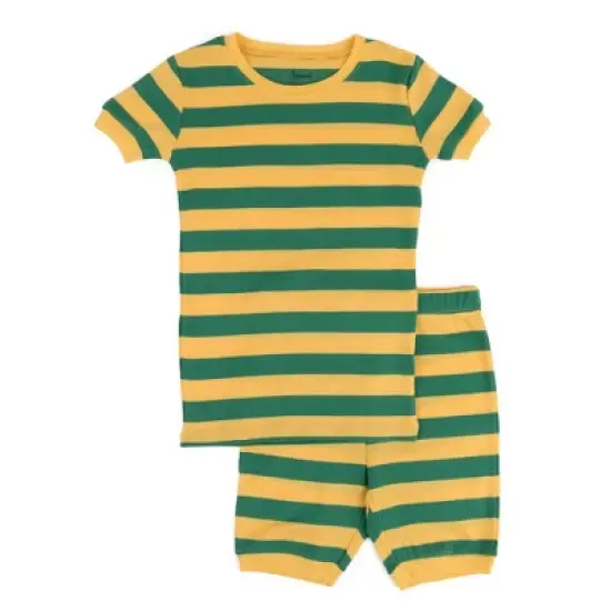 Leveret Kids Two Piece Cotton Short Striped Pajamas image {14}
