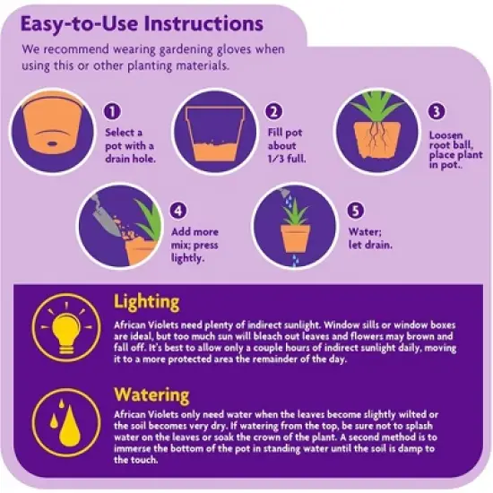 Miracle-Gro African Violet Potting Mix, 8 Quart Bag image {1}