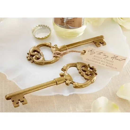 12ct "Key to My Heart" Antique Bottle Opener image {1}