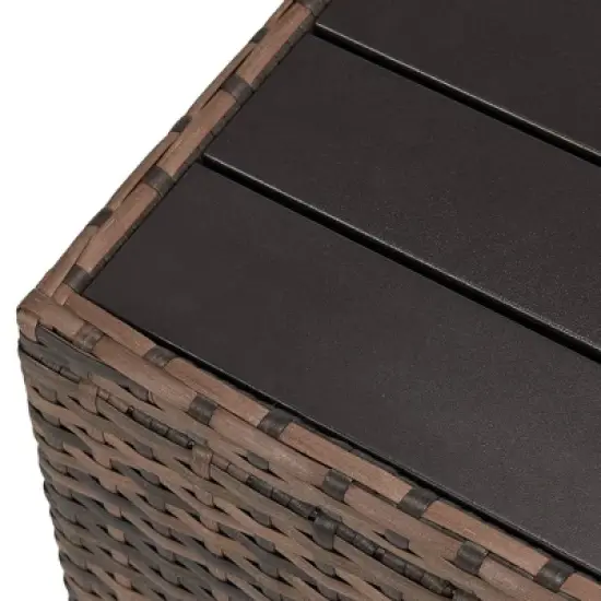 6pc Wicker Outdoor Conversation Set with Cushions - Orange - EDYO LIVING image {18}