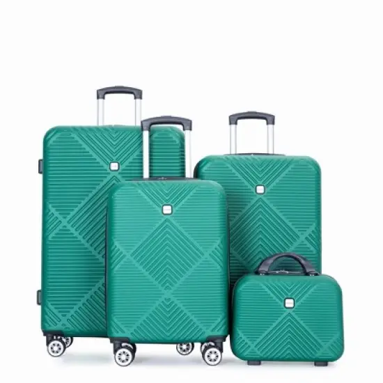 KWPZQEB 4-Piece Luggage Set, ABS Hardshell Suitcases With Spinner Wheels & TSA Lock, Lightweight Suitcase, With Scratch-Resistant Surface image {10}