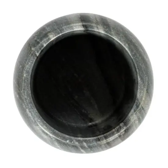 Storied Home Modern Marble Canister with Wood Lid image {4}