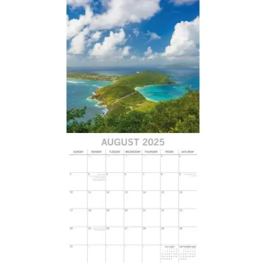 The Gifted Stationery 2025 Square Wall Calendar, Travel the World, 16-Month Passport Collection Theme with 180 Reminder Stickers (12x12 In) image {2}