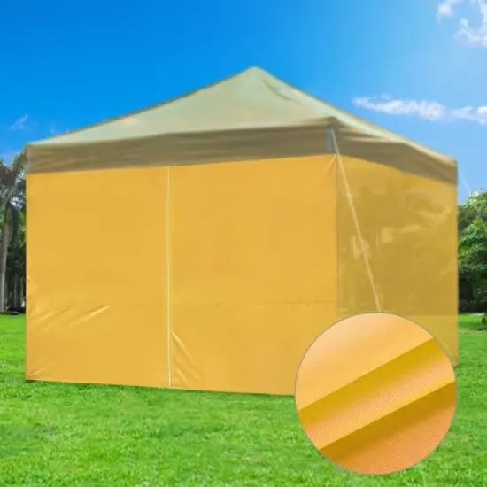 InstaHibit Privacy Sidewall Zipper UV30+ Fits 10x10ft Canopy Outdoor 1 Piece Orange image {1}