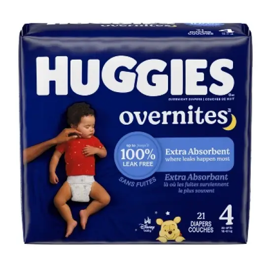 Huggies Overnites Diapers Jumbo Pack - Size 4 - 21ct image {1}