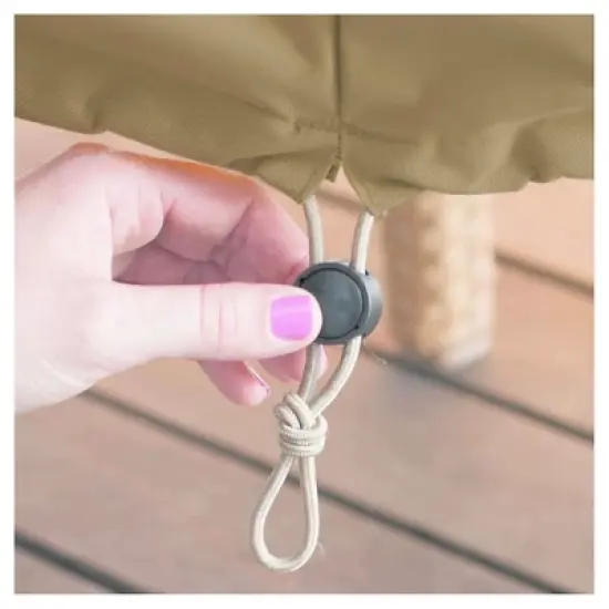 Veranda Square Patio Table And Chair Set Cover - Light Pebble - Classic Accessories image {5}