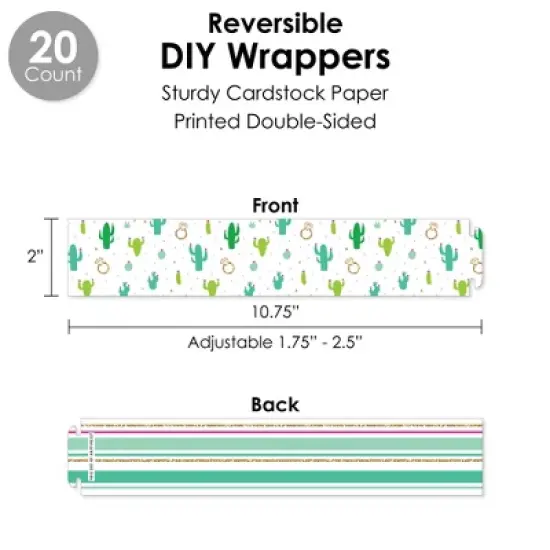 Big Dot of Happiness Final Fiesta - Last Fiesta Bachelorette Party Favors and Cupcake Kit - Fabulous Favor Party Pack - 100 Pieces image {2}