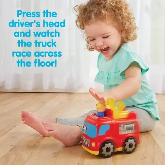Kidoozie Press n Zoom Fire Engine, Toddlers ages 12 months and older image {2}