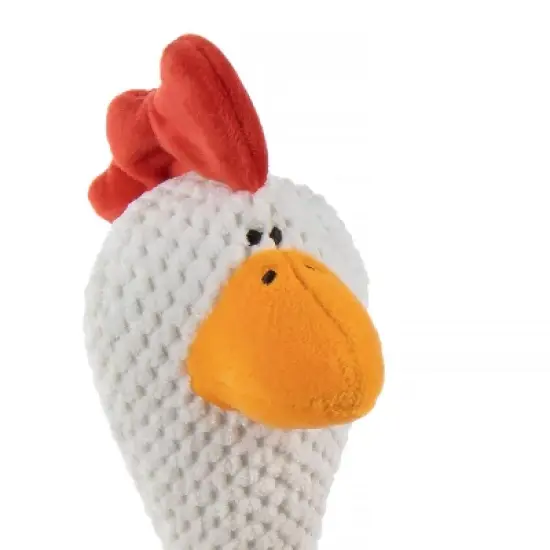 TrustyPup Multi Tug Chicken Dog Toy - White - L image {4}