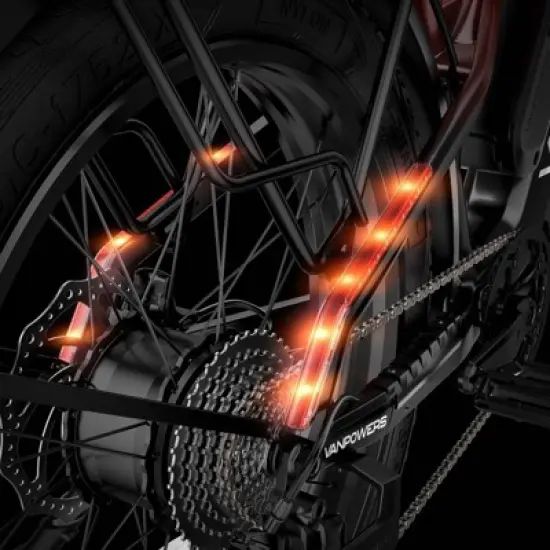 Vanpowers Adult GrandTeton Pro 2.29' Step-Over 750W Hub Motor Electric Bike - Red/Black image {7}