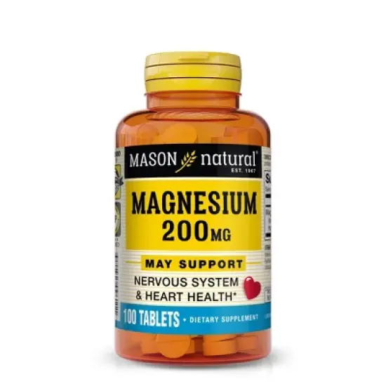 Mason Vitamins Magnesium 200 Mg Tablets,100 Count image {5}