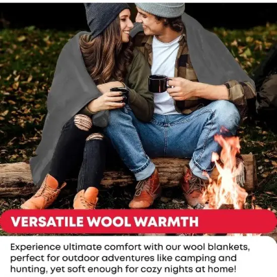 Military Wool Emergency Blanket - King Size 96"x108" image {3}