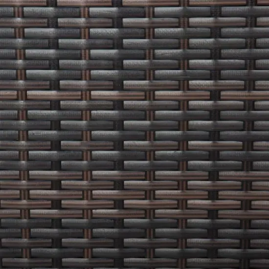 WestinTrends  4-Piece Outdoor Patio Sofa Sectional Set with Ottoman, Brown/White image {8}