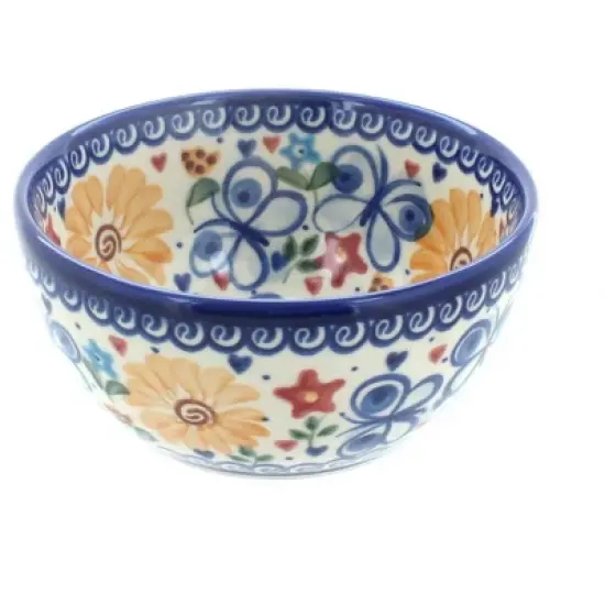 Blue Rose Polish Pottery 71 Vena Dessert Bowl image {5}