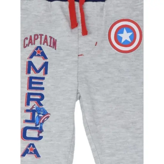 Marvel Avengers Hulk Black Panther Captain America 4 Pack Jogger Pants Little Kid to Big Kid image {8}