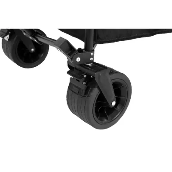 YONWAY Collapsible Wagon 220lbs with Big Wheels,Heavy Duty 300L Folding Utility Garden Cart with Big All-Terrain Beach Wheels & Drink Holders image {10}