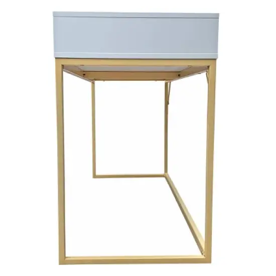 Alma Office Desk Light Blue - ACEssentials image {2}