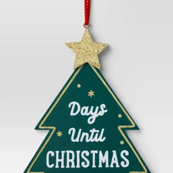 Christmas Wood Tree Countdown Ornament - Wondershop&trade; image {2}