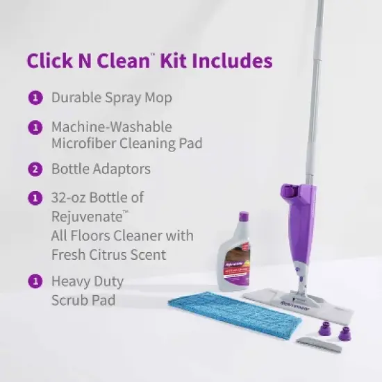 Rejuvenate Click n Clean Multi-Surface Floor Spray Mop System image {10}