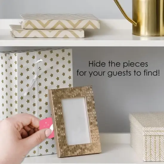 Big Dot of Happiness Little Princess Crown Pink Baby Shower or Birthday Party Scavenger Hunt - 1 Stand and 48 Game Pieces - Hide and Find Game image {2}