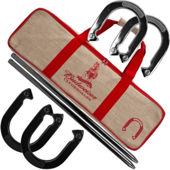 Budweiser Horseshoe Set with Carry Case image {1}