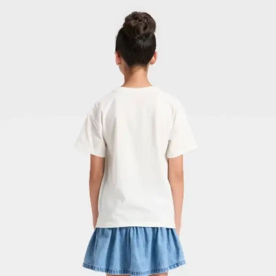 Girls' Short Sleeve Oversized Gummy Bears Graphic T-Shirt - Cat & Jack&trade; Cream image {1}