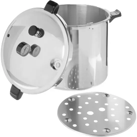 Presto 01784 23-Quart Induction Compatible Pressure Canner, Silver, Aluminum image {2}