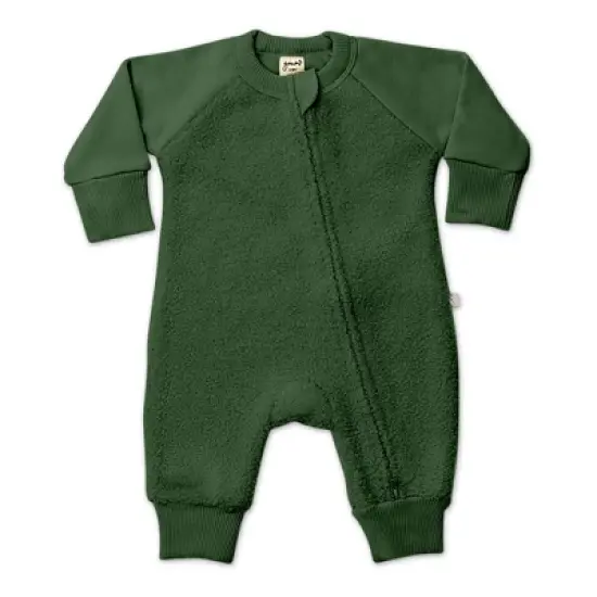 goumikids faux shearling organic cotton bunting one-piece image {9}