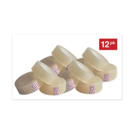 Universal Invisible Tape, 1" Core, 0.75" x 36 yds, Clear, 12/Pack image {1}