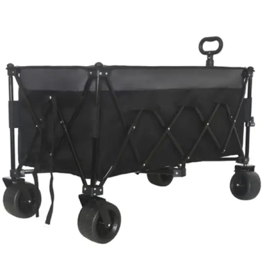 FATMOON Heavy-Duty Foldable Utility Wagon with 480lbs Capacity & 7 All-Terrain Wheels,Collapsible Storage Cart for Camping, Beach,Outdoor image {12}