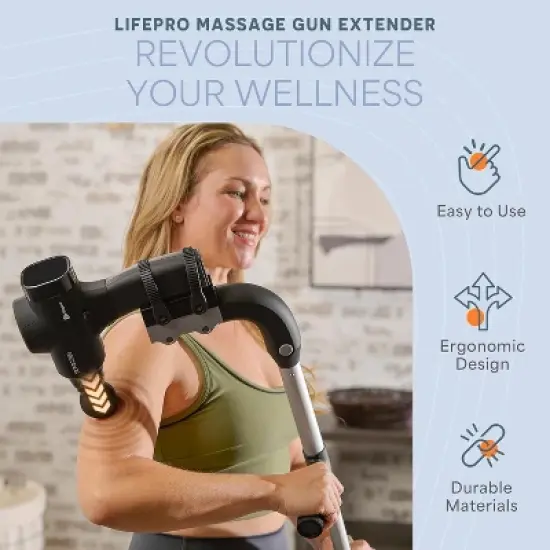 Lifepro Massage Gun with 8 Heads & 5 Speeds ? Deep Tissue Percussion Massager for Athletes ? Compatible with Holder (Sold Separately) image {7}