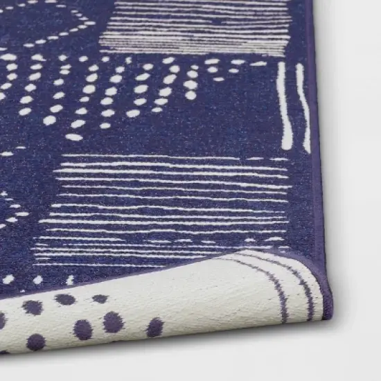 Dot Geo Outdoor Rug Indigo - Threshold&trade; image {3}