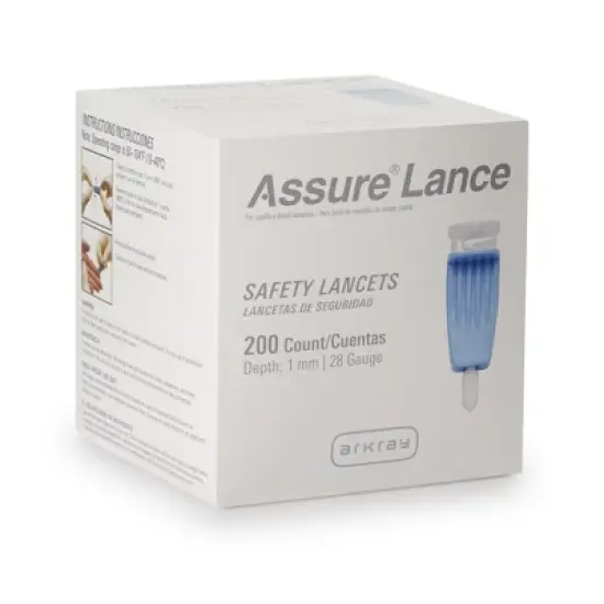 Assure Low Flow Safety Lancet 28 Gauge Needle 1.0 mm Depth 1 Box(s), 200 /Box image {1}