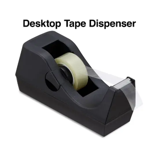Staples Desktop Tape Dispenser Black 130674 image {1}