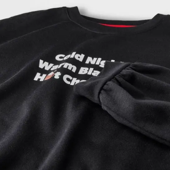 Girls' 2pc Full Sleeve Graphic Sweatshirt and Shorts Pajama Set - art class&trade; image {2}