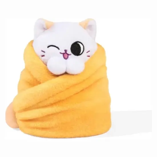 Uncute Purritos 7 Inch Plush Cat in Blanket | Mango image {1}