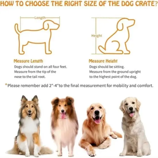 40" Heavy Duty Dog Crate Furniture - Dual-Door Pet Kennel Wooden Kennel End Table with 2 Storage Drawers, Indoor Pet House for Small/Medium/Large Dogs image {4}