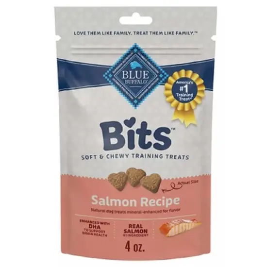 Blue Buffalo Bits Soft Dog Treats Variety Pack, 4oz each (Salmon, Chicken, and Beef) image {1}