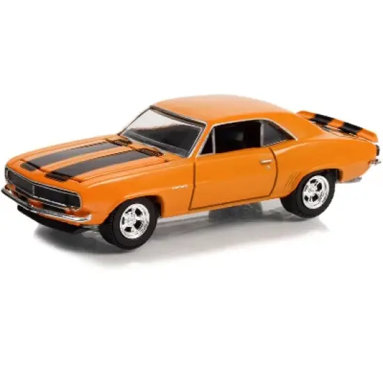 1967 Chevrolet Camaro RS Orange with Black Stripes "Counting Cars" (2012-Current) TV Series 1/64 Diecast Model Car by Greenlight image {1}