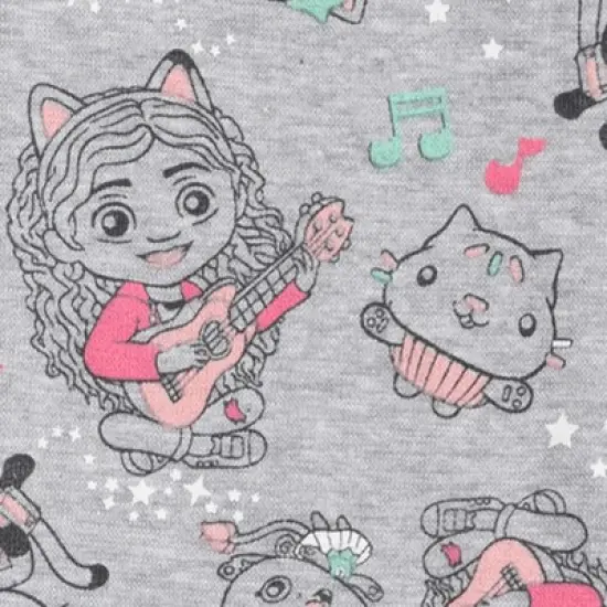 Dreamworks Gabby's Dollhouse Pandy Paws Cakey Cat MerCat Girls Pullover Sweatshirt & Leggings Outfit Toddler to Little Kid image {6}