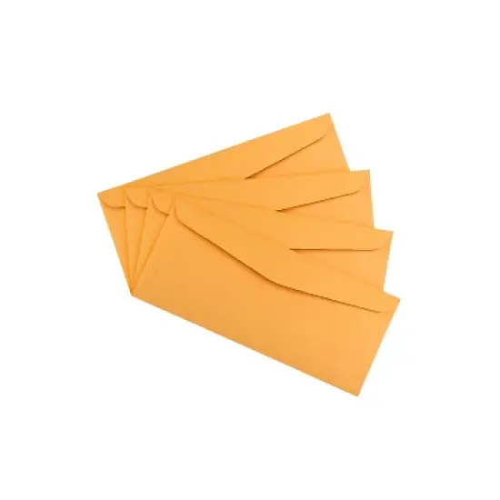 JAM Paper Recycled #14 Envelopes 5" x 11 1/2" Brown Kraft Manila 1633182 image {2}