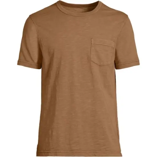 Lands' End Men's Short Sleeve Garment Dye Slub Pocket Tee image {9}