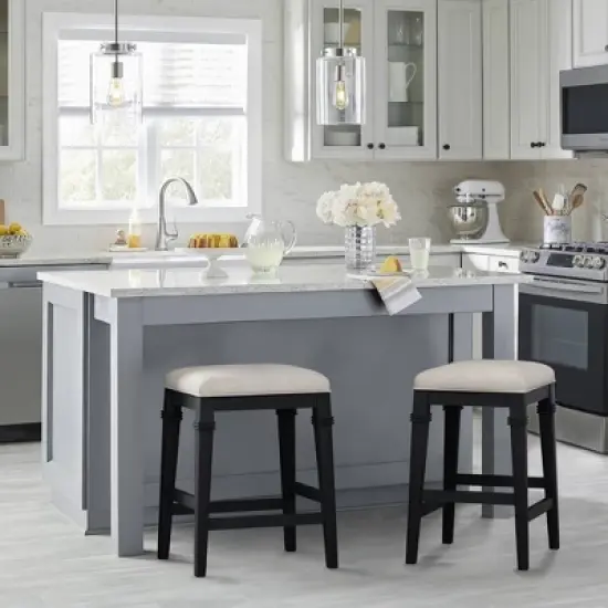 25.25" Arabella Wood Backless Non-Swivel Counter Height Barstool - Hillsdale Furniture image {6}