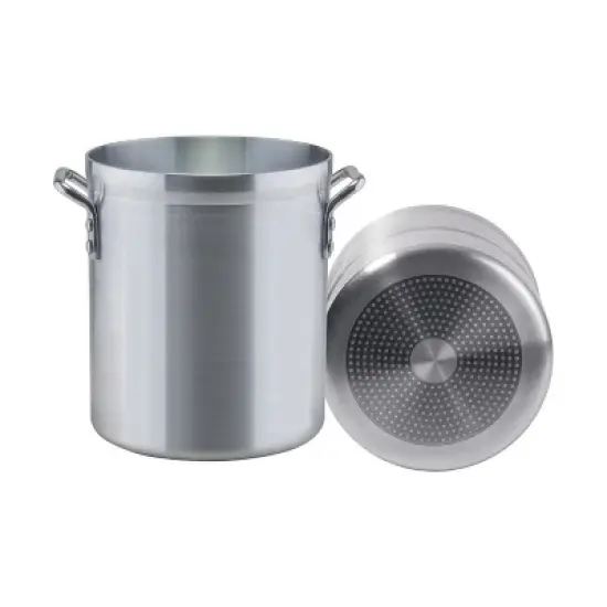 Winco Induction Ready Aluminum Stock Pots with Stainless Steel Bottom image {1}
