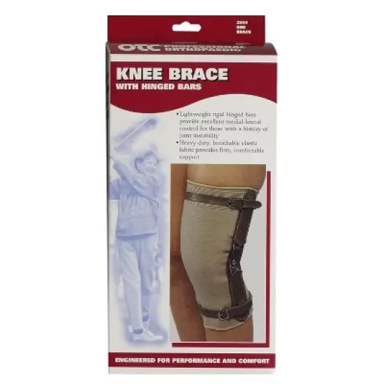 OTC Knee Brace, Hinged Bars, Knit Elastic, Beige image {2}