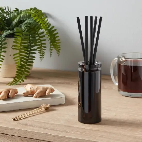100ml Ginger Black Tea Black Label Fiber Oil Reed Diffuser - Threshold&trade;: Aromatherapy, No Battery Needed image {1}