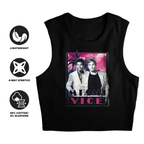 Women's Miami Vicegotchya Sleeveless Crop Top Tank image {2}