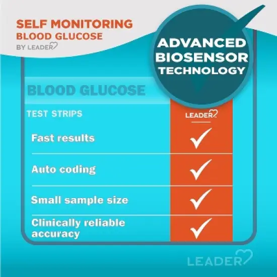 Leader Blood Glucose Test Strips, 25 Count image {2}